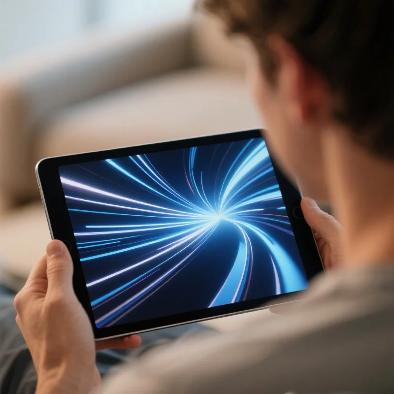 用户在平板上观看流畅的直播